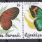 DB1 Fauna Fluturi 1984 Burundi 2 v. MNH Mi. 1638A - 1639A 80 Euro