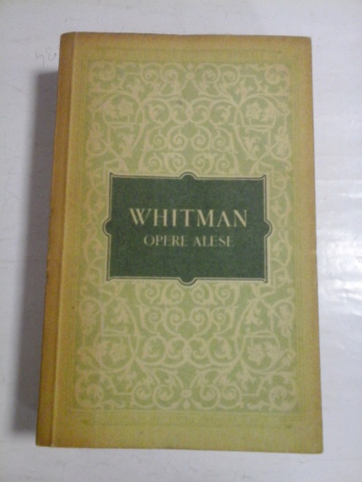 WHITMAN - OPERE ALESE