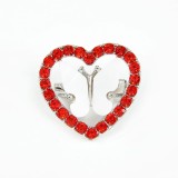 Brosa martisor inima cu fluture alb