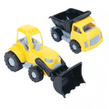 Camion si excavator PlayLearn Toys, DOLU