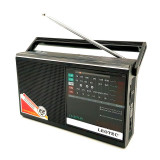 Radio FM Leotec, 4 benzi, difuzor 8 ohm, antena telescopica, control volum/tuning, Negru