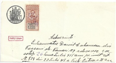 ROMANIA - 1918 RAR DOCUMENT TIMBRU FISCAL OCUPATIA GERMANA MVIR GULTIG 9 ARMEE FOCSANI foto