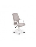 Scaun birou cu stofa, HM Spin 2, mecanism de balans, ergonomic, cadru polipropilena, cu brate, 100 kg, gri