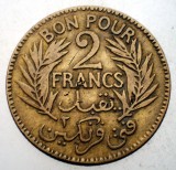 B.691 TUNISIA PROTECTORAT FRANCEZ 2 FRANCS FRANCI 1921