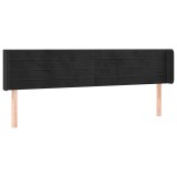 Cumpara ieftin Tablie de pat cu aripioare negru 203x16x78/88 cm catifea