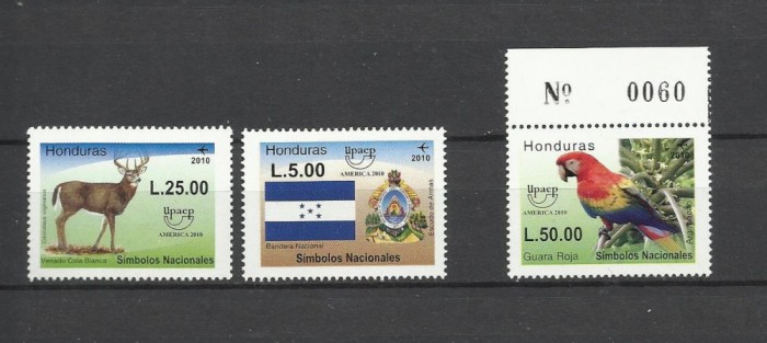 HONDURAS 2010 UPAEP SIMBOLURI NATIONALE PASARI CERBI STEAGURI