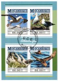 MOZAMBIC 2015 - Pasari marine, Albatrosi / set complet - colita + bloc, Stampilat