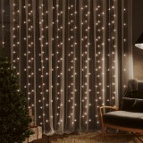 Instalație lumini tip perdea 300 LED alb cald 3x3 m 8 funcții