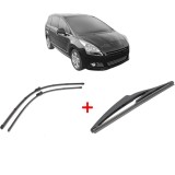 Cumpara ieftin Set 3 stergatoare PEUGEOT 5008 I Van (0U_) 2009 - 2017, pentru parbriz si luneta, Valeo Silencio