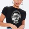 Tricou dama negru - Dali - The Watcher - M