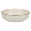 Farfurie Ad&acirc;ncă Ceramică Bej Nordic Style 20cm: Paste, Supă, Fel Principal. Veselă Rezistentă, Ușor de Curățat