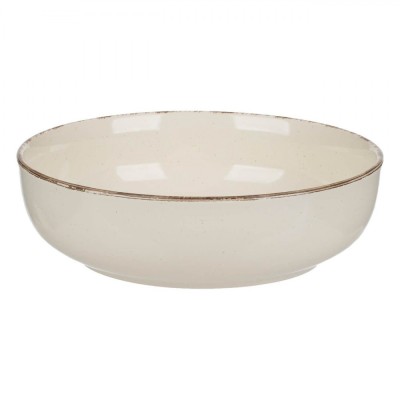 Farfurie Ad&amp;acirc;ncă Ceramică, Nordic Style, Diametru 20cm, Bej foto