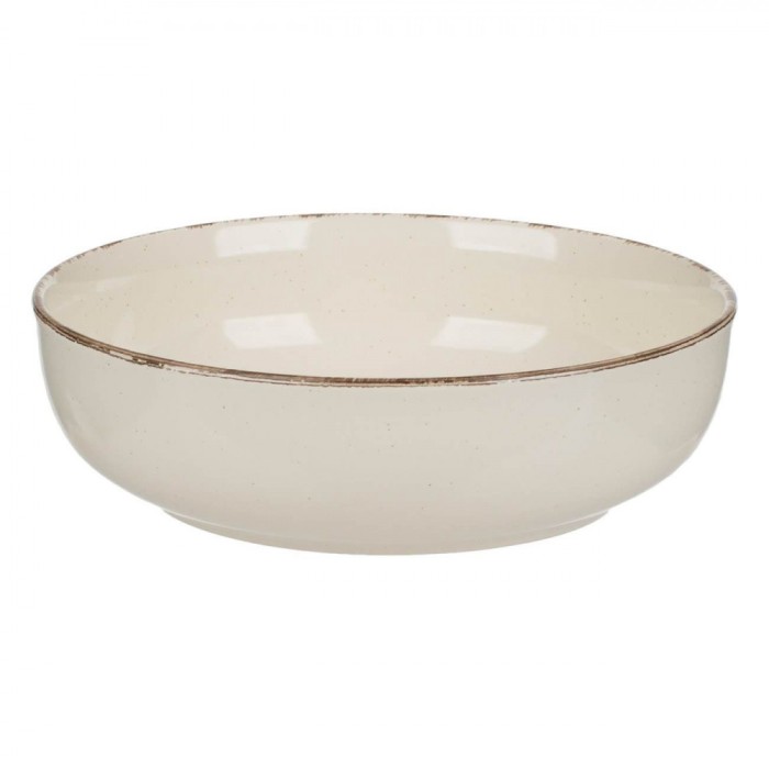 Farfurie Ad&acirc;ncă Ceramică, Nordic Style, Diametru 20cm, Bej