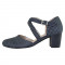 Pantofi cu toc dama piele naturala - Remonte bleumarin - Marimea 40