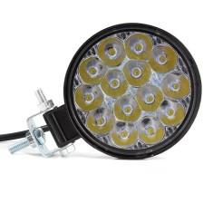 Proiector led rotund, 42w,12v-24v Lumina alba 6000k