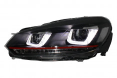 Ansamblu Bara Fata compatibil cu VW Golf VI 6 (2008-2013) cu Faruri LED Golf 7 U Design cSemnal Dinamic GTI Look foto