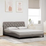 VidaXL Cadru de pat fără saltea, gri taupe, 160x200 cm, textil