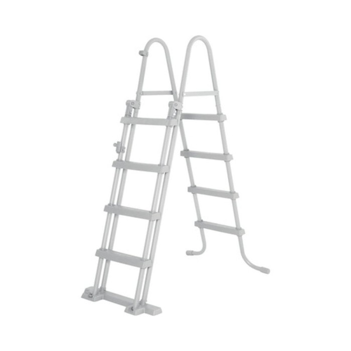 Scară Piscină 122cm, 2&times;3 Trepte &ndash; Inox