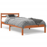 VidaXL Cadru de pat, maro ceruit, 90x200 cm, lemn masiv de pin