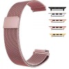 Curea metalica compatibila Apple Watch 9|8|7|6|5|4|3|2|1 Series, 49mm|45mm|44mm|42mm, Milanese Loop, Roz