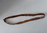 Curea vintage piele naturala cu decoratii metalice - model retro - 88cm lungime