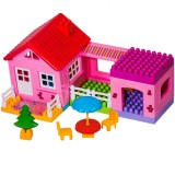 Set Joacă Cărămizi, 36 Piese, Multicolor, Model Casă, V&acirc;rstă 18+ Luni, Oem