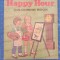 HAPPY HOUR colouring book - carte album de colorat vintage 1970 format mare