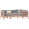 vidaXL Set canapele gradina cu perne, 4 piese, lemn masiv brad douglas