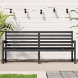Cumpara ieftin Bancă de grădină, gri, 203,5x48x91,5 cm, lemn masiv de pin