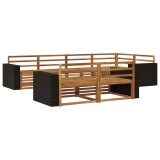 vidaXL Set de canapele de exterior 7 pcs natural 3383482