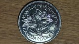 Canada -moneda colectie aniversara- 1 dollar 1970 UNC - Manitoba - senzationala!, America de Nord