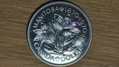 Canada -moneda colectie aniversara- 1 dollar 1970 UNC - Manitoba - senzationala!