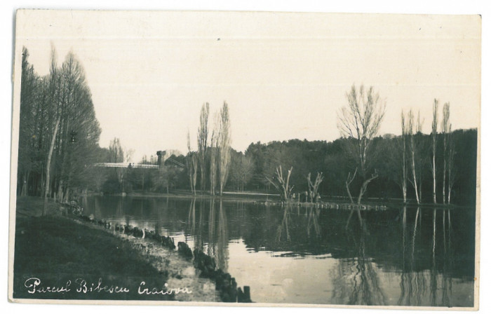 5185 - CRAIOVA, Bibescu Park, Romania - old postcard, real Photo - unused - 1932