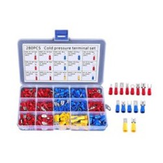 Set 280 de conectori terminali izolați mamă/tată, multicolor