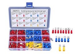 Set 280 de conectori terminali izolați mamă/tată, multicolor foto