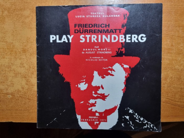 program teatrul bulandra februarie 1971-liviu ciulei,victor rebengiuc,c. bertola