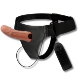 Cumpara ieftin Strap-on Realist cu Dildo, Vibratie Ajustabila, Extensie Penis, Vene Proeminente, Detasabil, Fara BPA, Rezistent la Apa, pentru Stimulare si Placeri U
