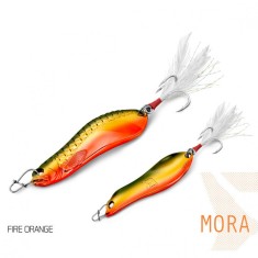 Lingura oscilanta Delphin MORA 30g FIRE ORANGE hook 4 foto