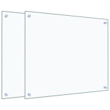 Cumpara ieftin Panou antistropi bucatarie 2 buc. transparent 70x60 cm sticla