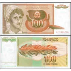 Iugoslavia 1990 - 100 dinara, necirculata