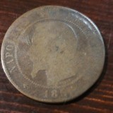 Franta 10 centimes 1854? BNapoleon III, Europa