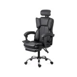 Scaun directorial OFF 4151, piele ecologica, mecanism de balansare, suport pentru picioare, 130 kg