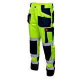Pantaloni de lucru FLASHpentru vizibilitate mare galbeni
