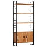 Cumpara ieftin Biblioteca cu 4 niveluri, 80x30x180 cm, lemn masiv de acacia