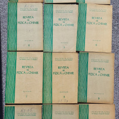 Lot 12 numere Revista de fizica si chimie 1979 (nr 1-12), 384 pagini total