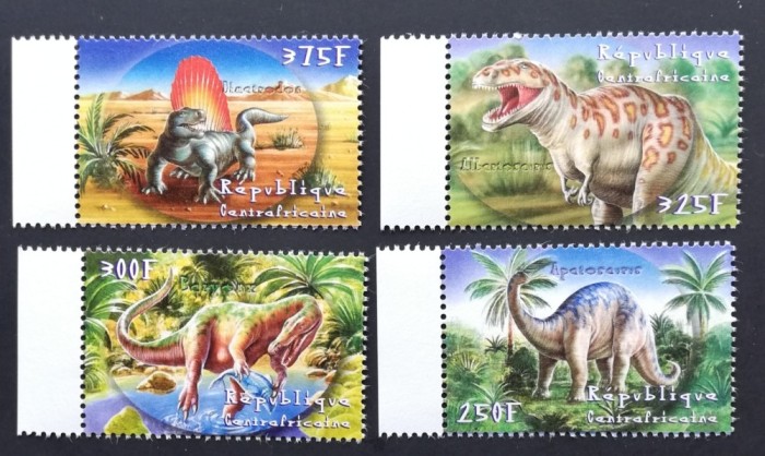 R.CENTRAFRICA -DINOZAURI- 8V.MNH** - R CAF 177