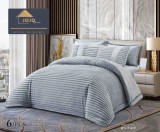 Cumpara ieftin Lenjerie pat cu pilota inclusa din catifea si blanita artificiala de iepure,cearceaf cu elastic,gri deschis- A1218