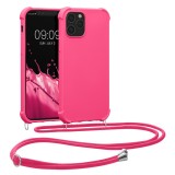 Husa pentru Apple iPhone 12 / iPhone 12 Pro, Silicon, Roz, 53840.77, Textil, Carcasa