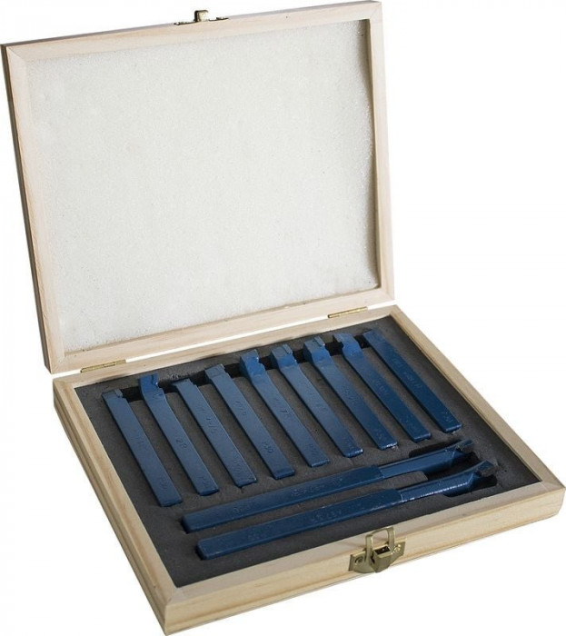 Set de cutite pentru strunjire metal de diferite forme Gude 40312, 11 piese