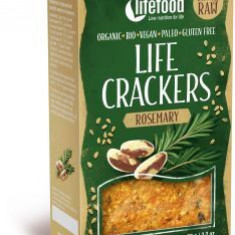 LIFECRACKERS cu rozmarin raw eco 90g, Lifefood